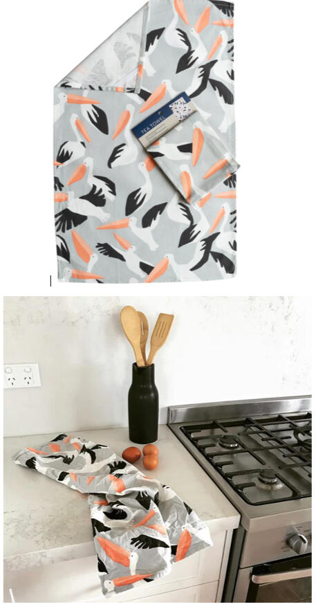 Pelican Tea Towel | 100% Cotton | 74cm by 47cm
